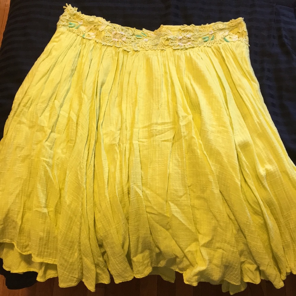 Summer Yellow Boho skirt
